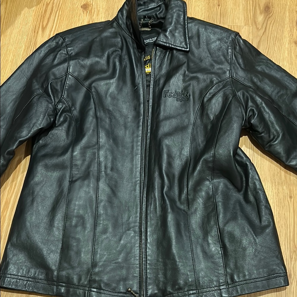 Reebok Black Leather Jacket for Men